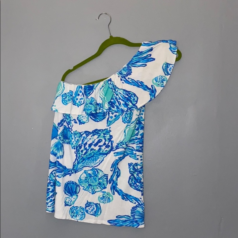 Lilly Pulitzer One Shoulder Shirt